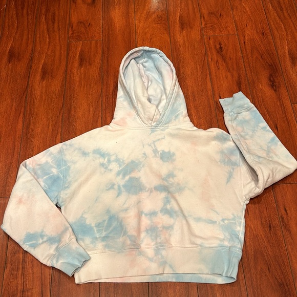 Frankies Bikinis Tie Dye Burl Cropped Sweatshirt - Picture 7 of 8
